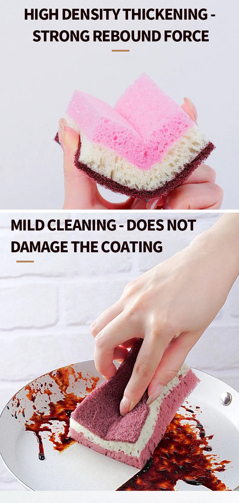 High Density Sponge Cleaning Cloth Dishwashing Cloth Non