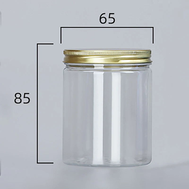 Transparent Sealing Jar Aluminium Screw Lids Organizer Storage