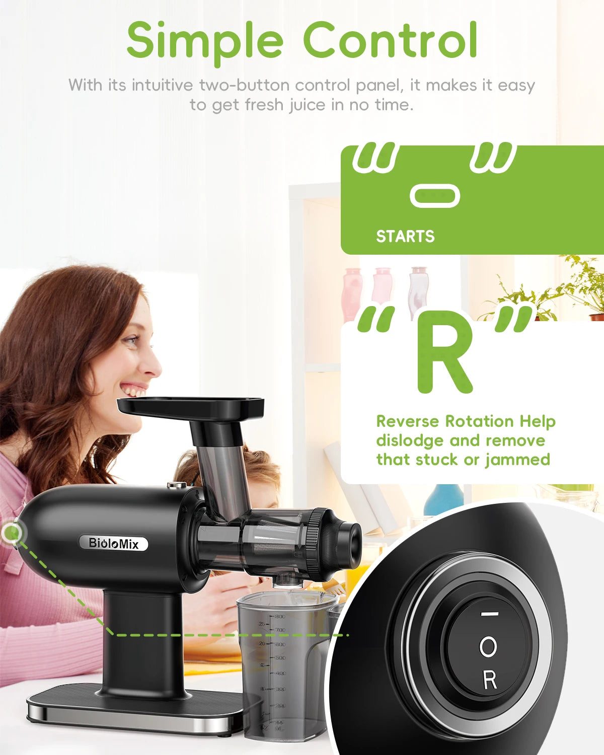 Biolomix Cold Press Juicer Slow Masticating Juicer Machines