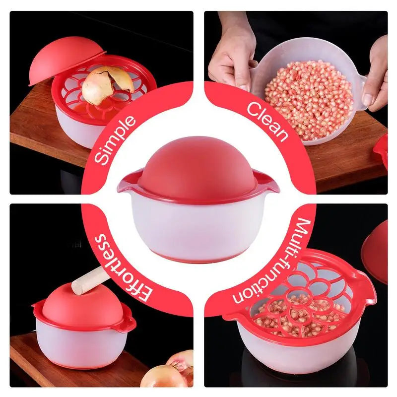 Pomegranate Deseeder Silicone Fruit Bowl Pomegranate Peeler Arils