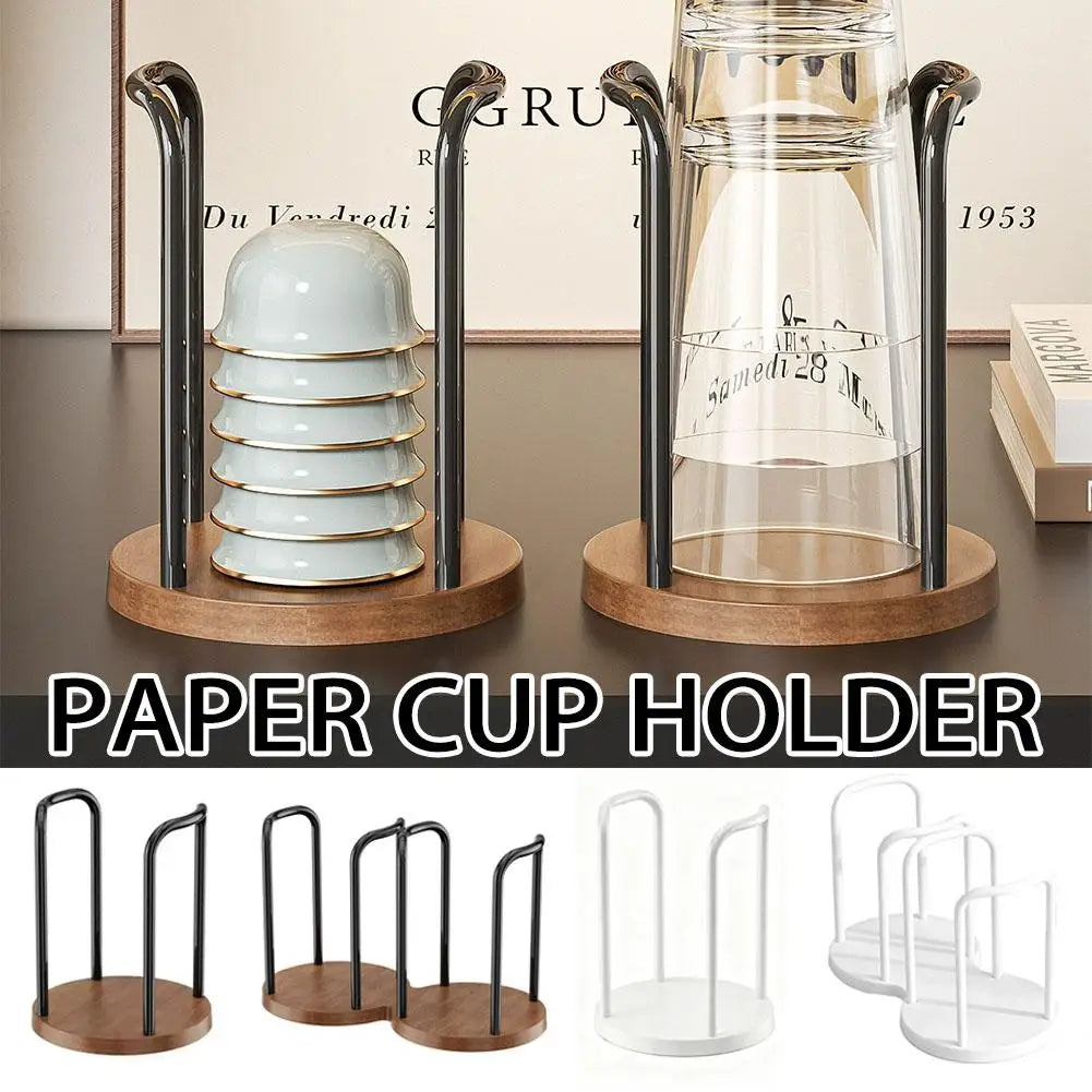 Disposable Cup Holder Desktop Paper Cup Dispenser Storage