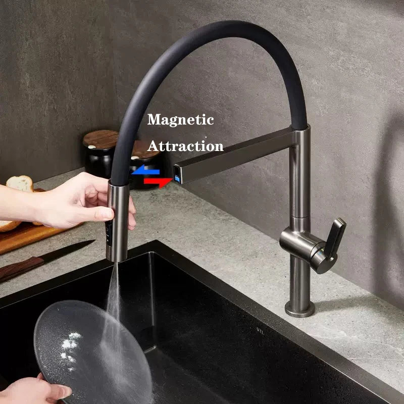 Gray Faucet Sink Faucets Brass Pull Down Sprayer