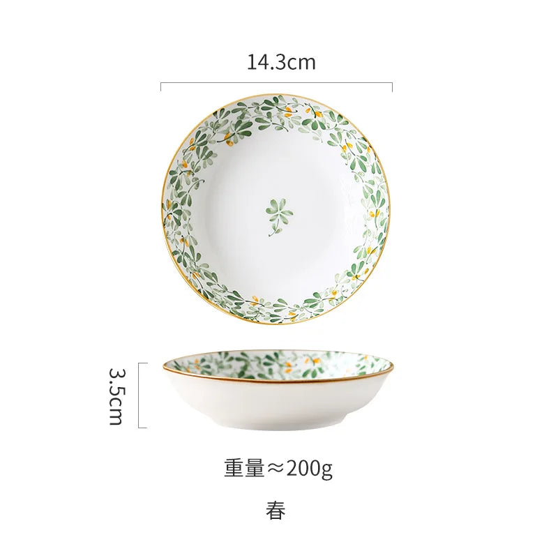 Japanese Style Ceramic Dessert Sauce Dish Plate Creative