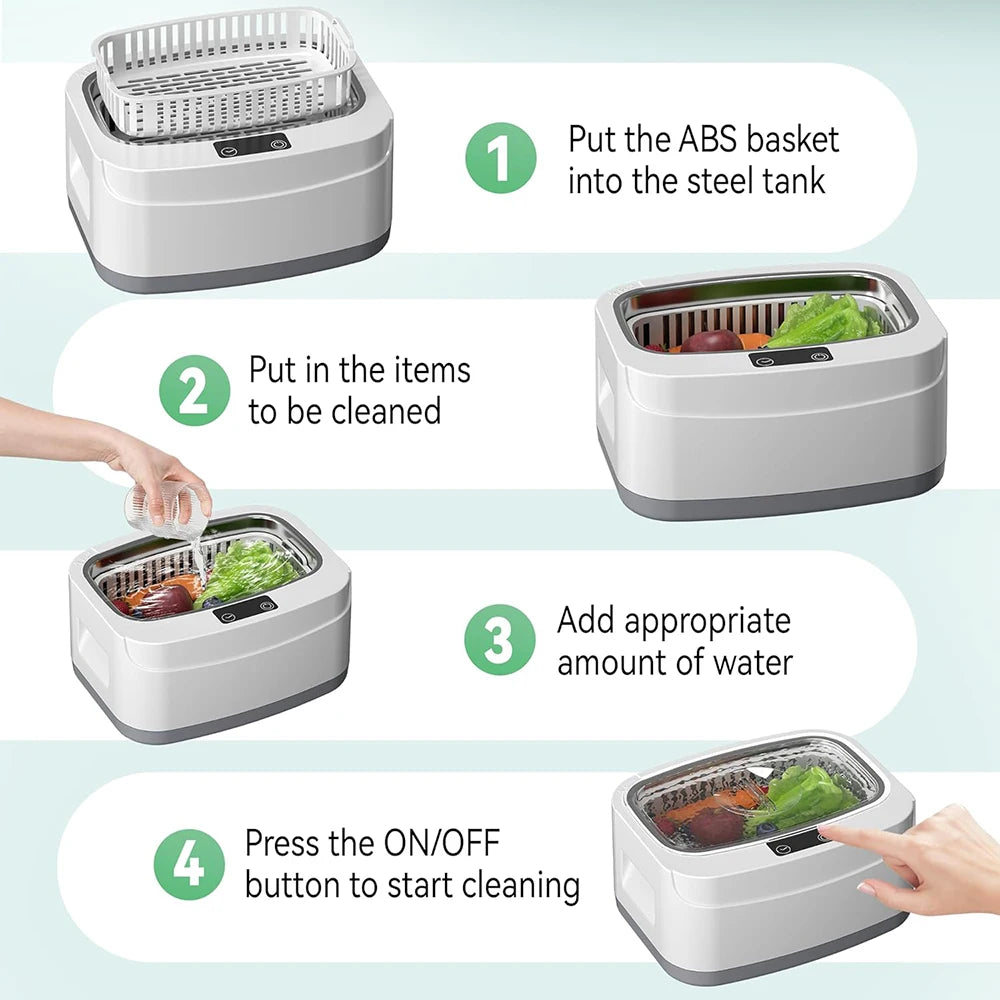 Kunphy Ultrasonic Machine 40khz Jewelry Cleaner Ultrasonic Bath