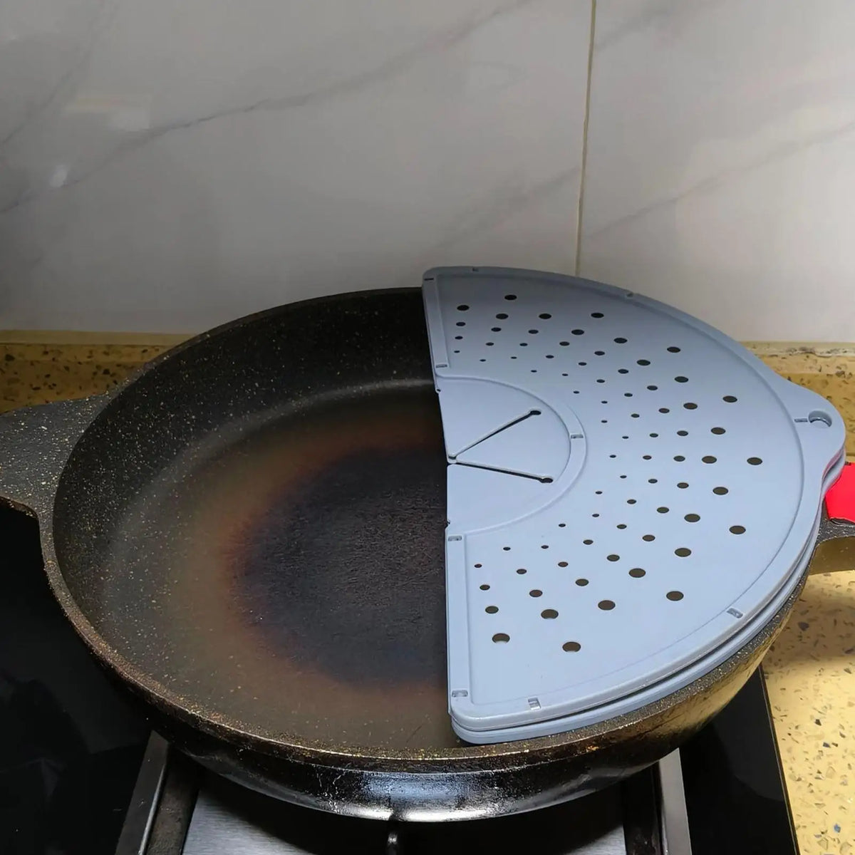 1pcs Oil Proofing Lid Filter Foldable Frying Pan