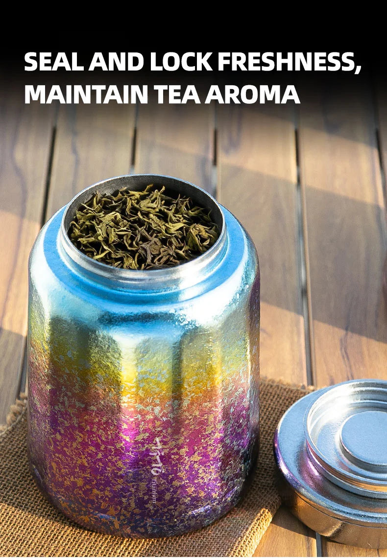 Tito Titanium Pure Titanium Tea Jar Large Storage