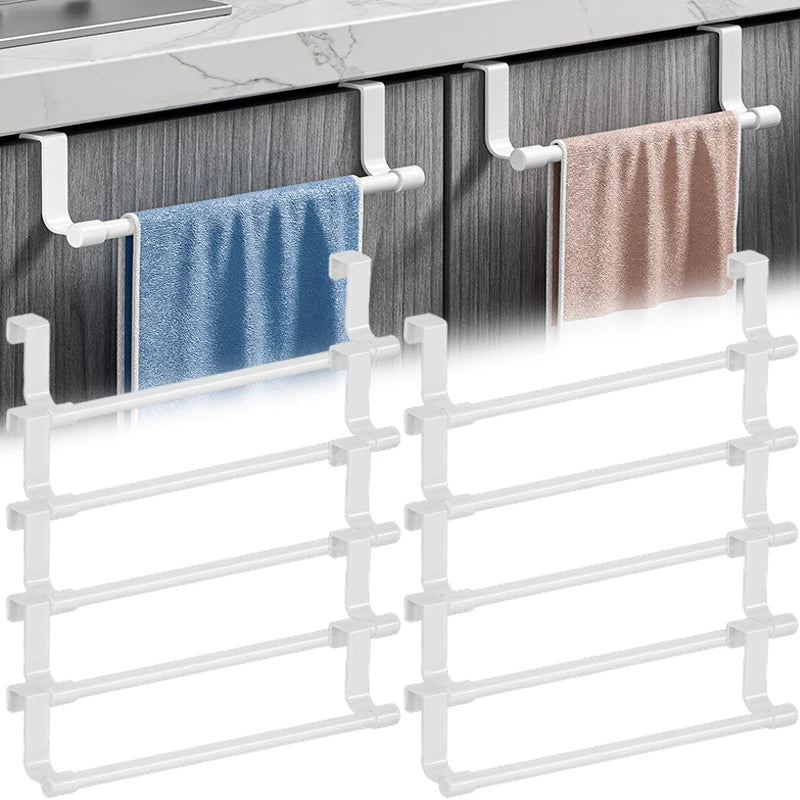 Stainless Steel Towel Rod Rack No Punch Door