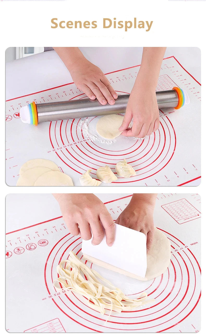 Black Red Kneading Dough Mat Silicone Baking Mat