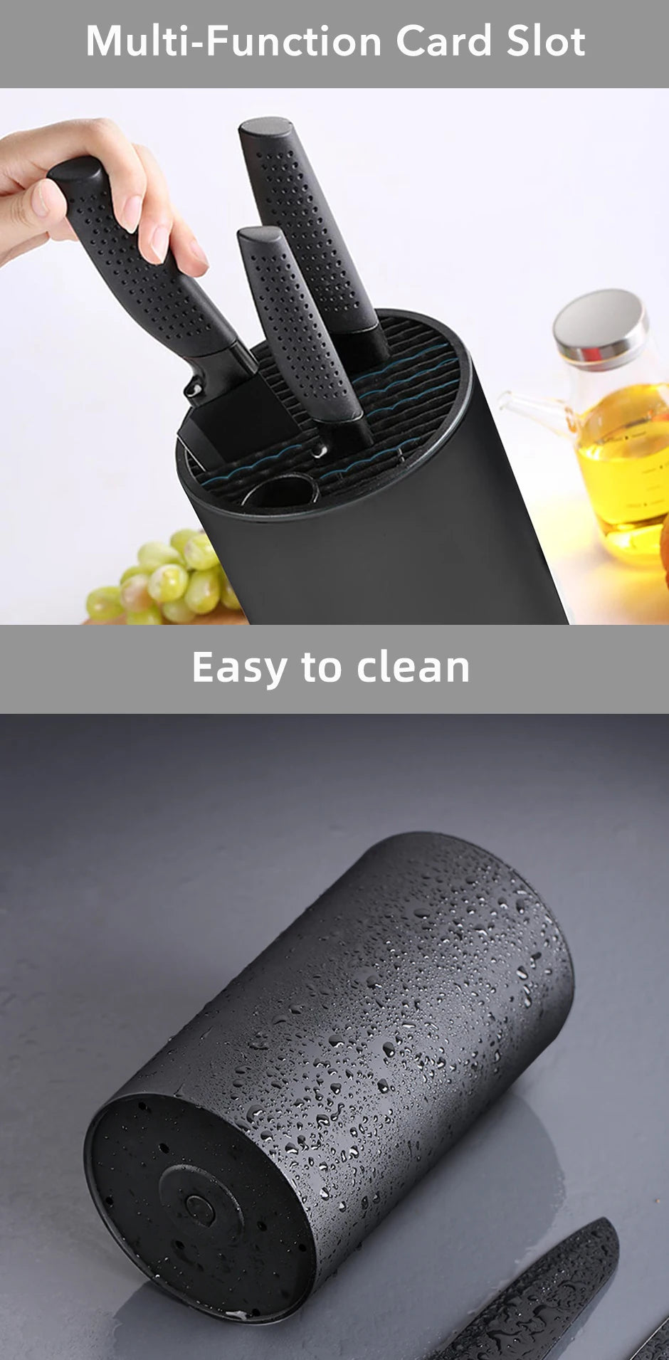 Knife Holder Multi-Function Utensil Stand Knife Block Pp