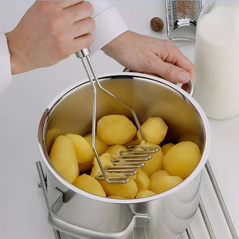 Potato Masher Smooth Mashed Potatoes Stainless Steel Creative