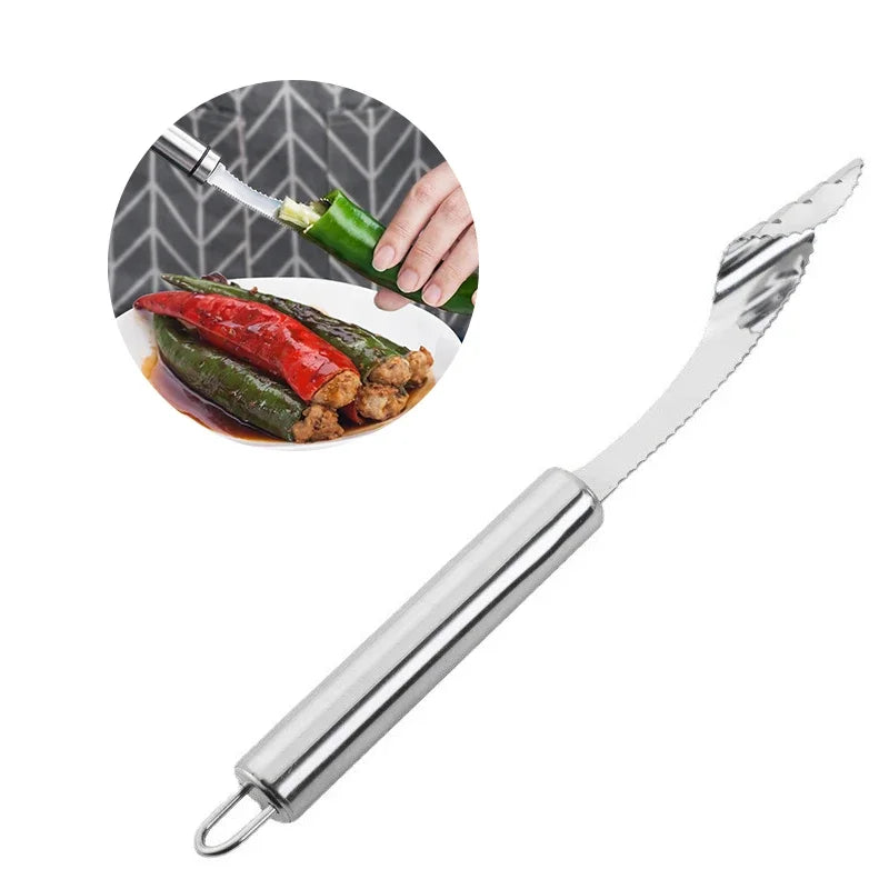 1pcs Vegetable Fruit Coring Pepper Tomato Slicer Edge