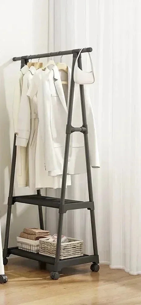 Multi Purpose Storage Dorm Clothing Drying Rack Freestanding