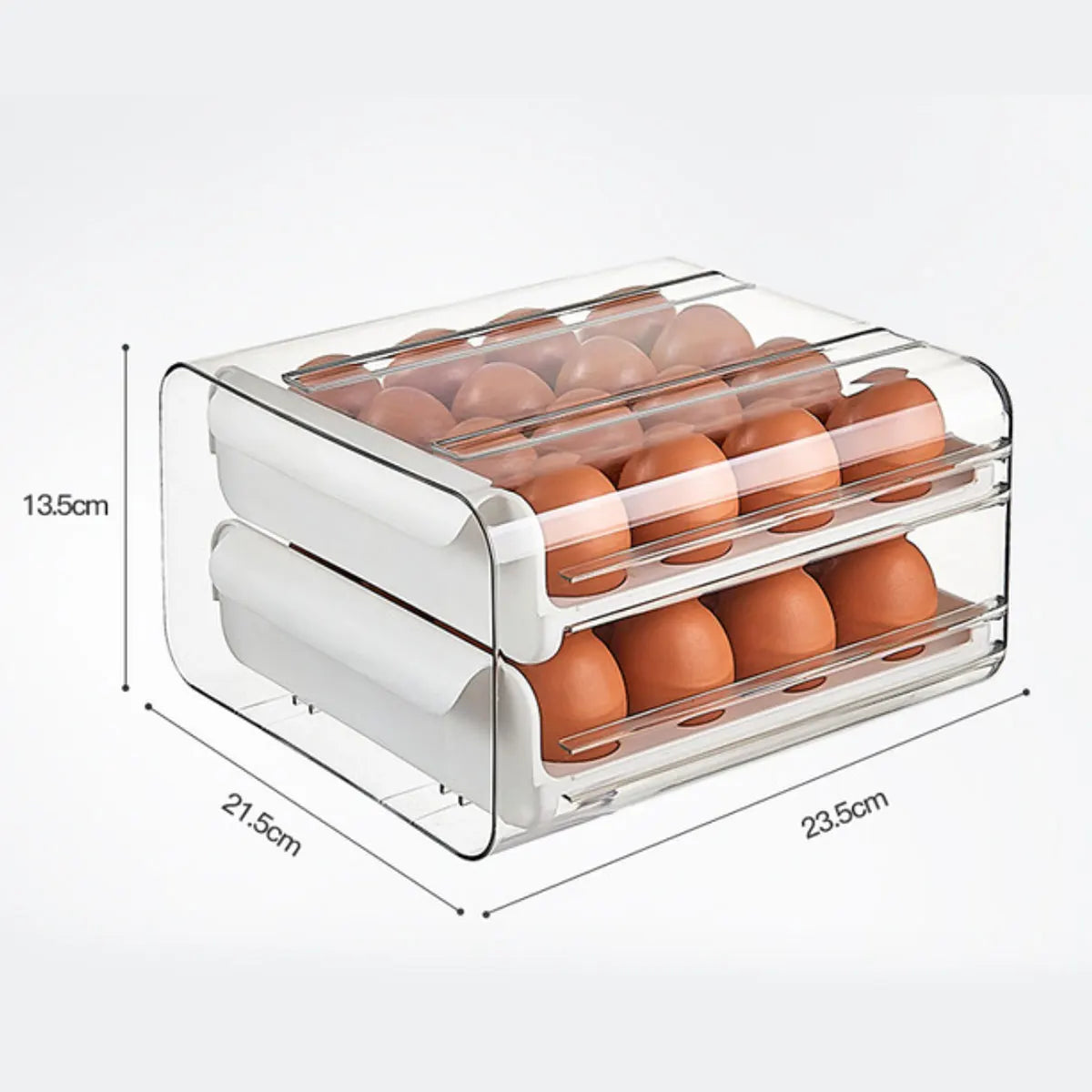 Auto Rolling Egg Holder Refrigerator 2-Layer 24 Egg