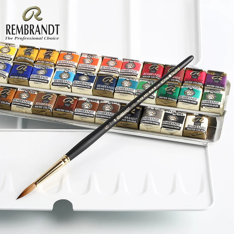 Rembrandt Artist Solid Watercolor Paint 48/36/24/12 Color Half