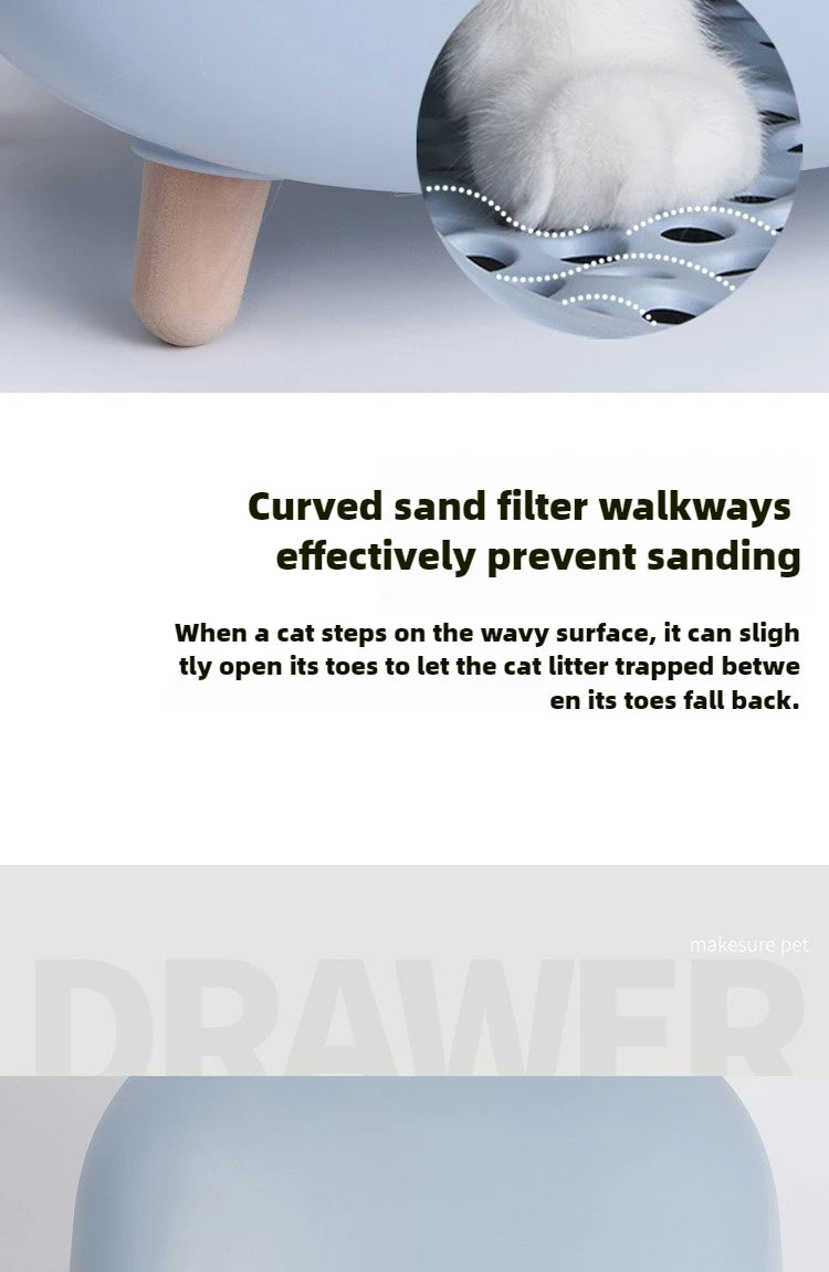 Makesure Cat Litter Box Fully Enclosed Cat Toilet
