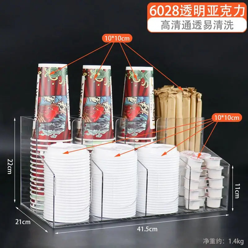 Creative Coffee Shop Bar Paper Cup Straw Storage