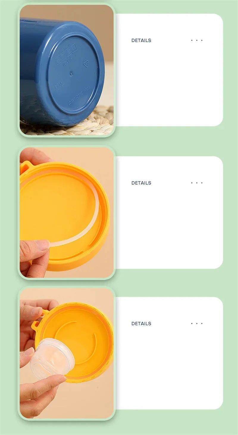Bento Lunch Box Salad Oatmeal Breakfast Double Cup