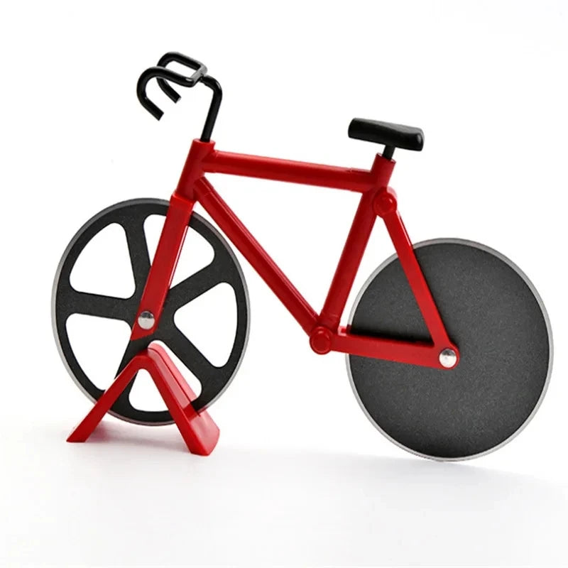 Bicycle-Shaped Pizza Cutter Stainless Steel Cutting Wheel Fun