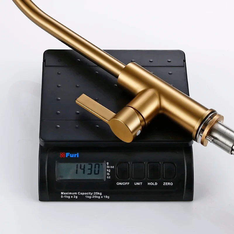 Bagnolux Luxury Matt Old Brushed Golden Brass Faucet