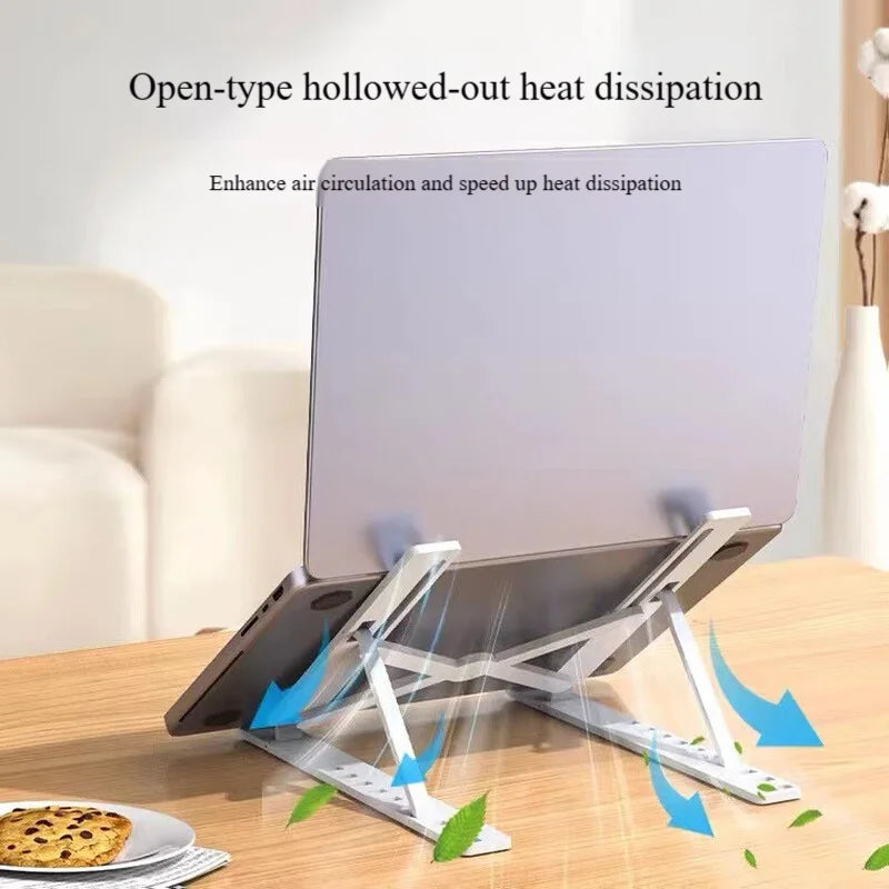 Laptop Stand Foldable Cooling Rack Height Increasing Tray