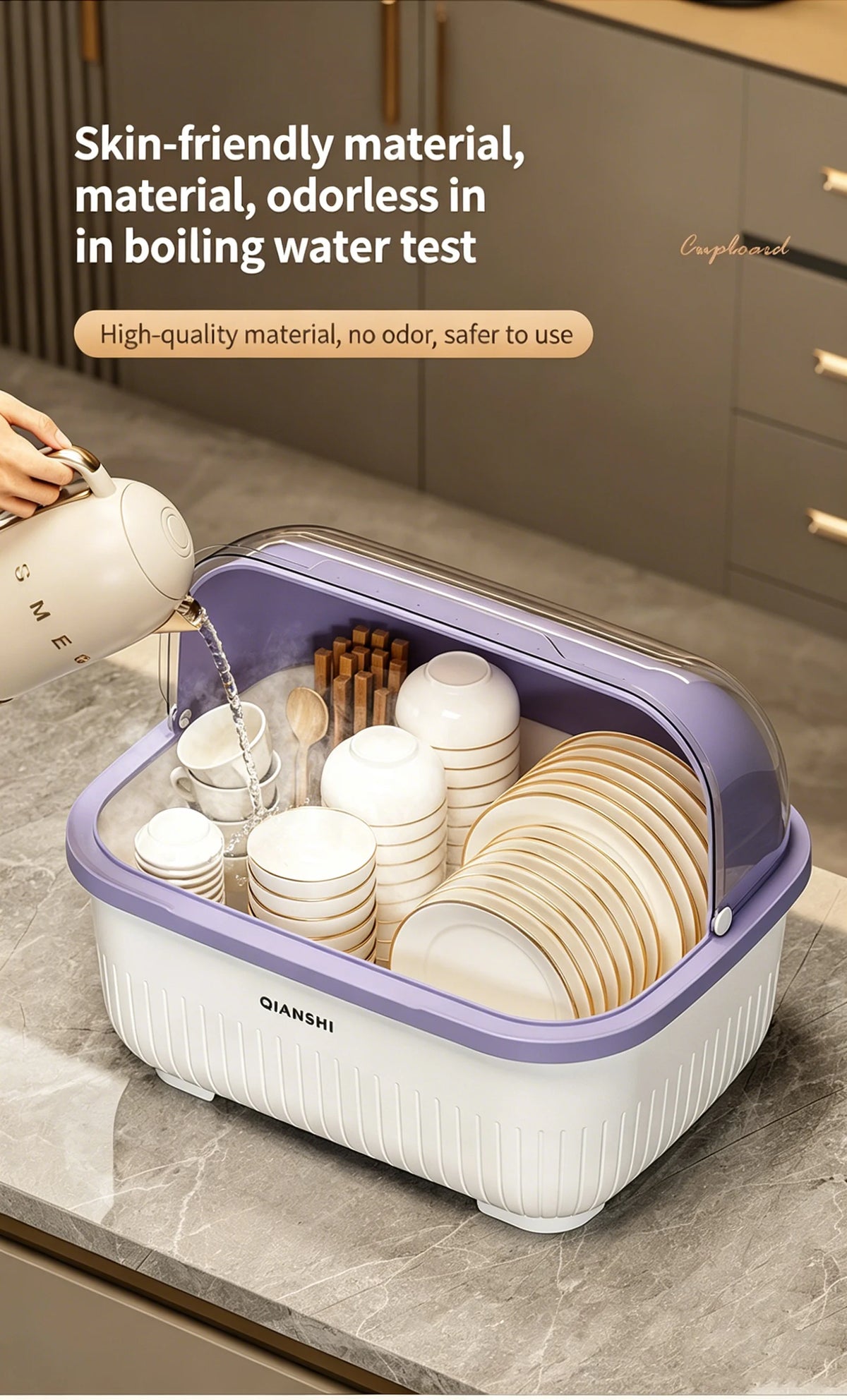 Dish Rack Protective Cover - Space-Saving Dust-Proof Storage