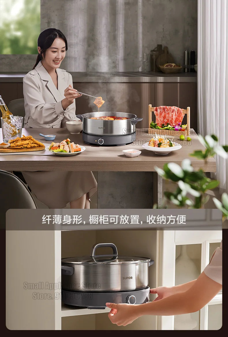 Supor 220v Multi Cookers Split Electric Pot 1-7
