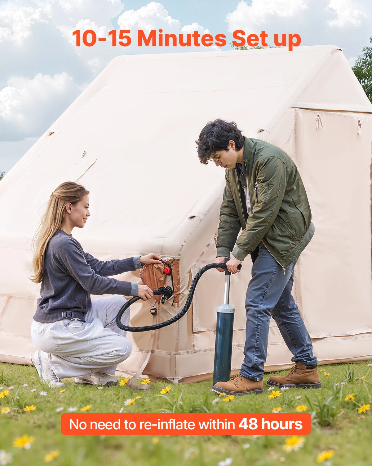 Succebuy Inflatable Tents Camping Easy Setup Blow Up