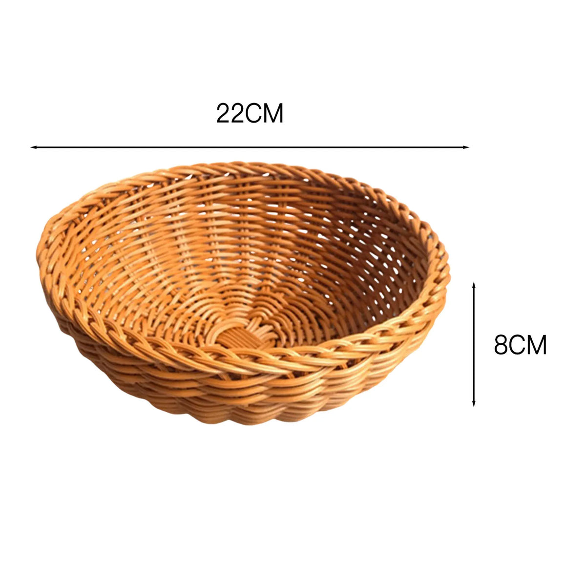 Handmade Oval Rattan Bread Basket Woven Food Fruit