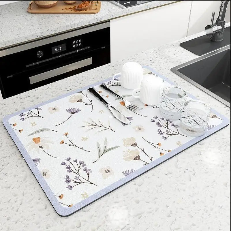 Diatomite Quick Dry Water Absorbent Pad - Dish