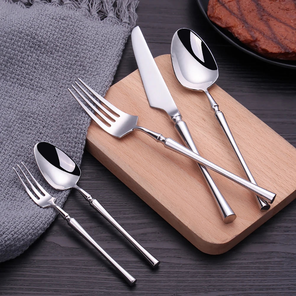 Pieces Knife Fork Spoon Gold Cutlery Complete Stainless