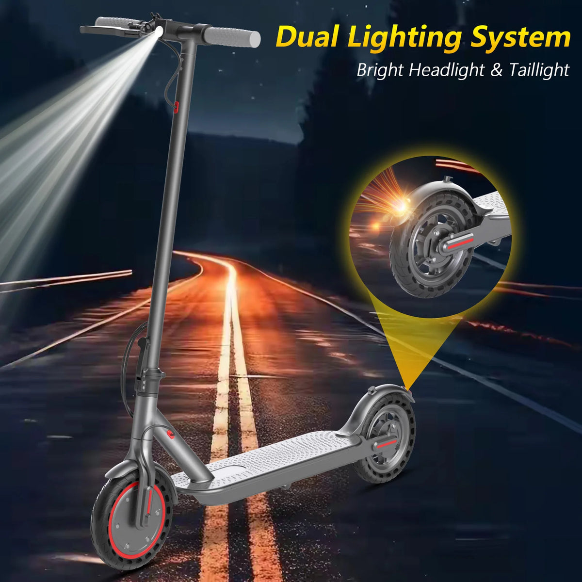 Dual Brake Electric Scooter Seat Storage Bag 350w