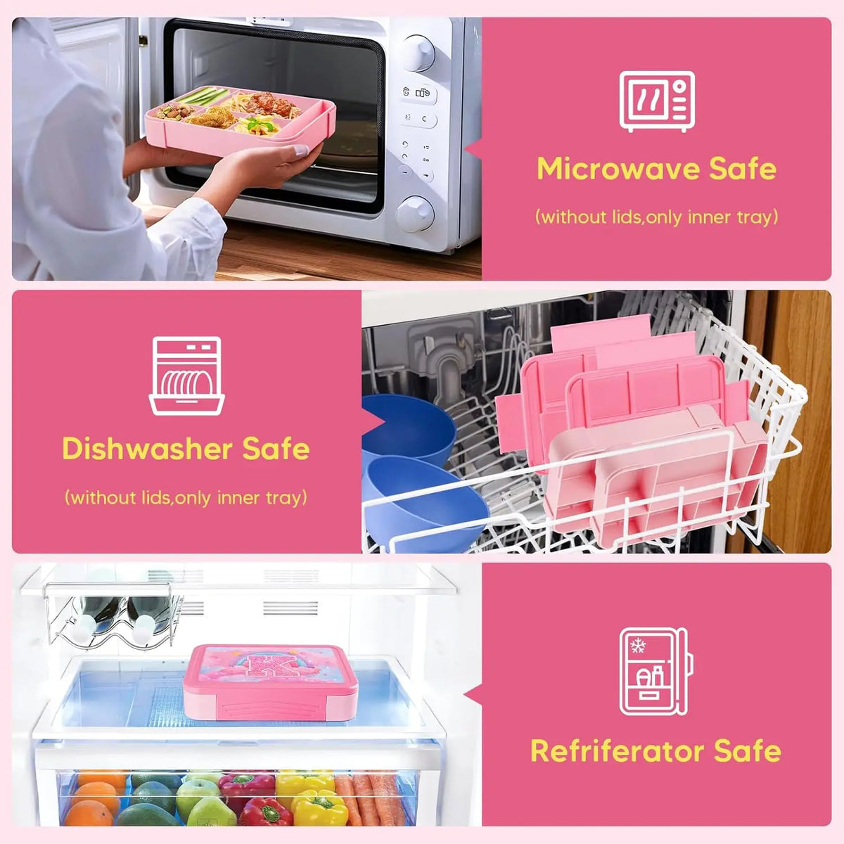 Unicorn Bento Lunch Box Kids Microwave Oven Bento
