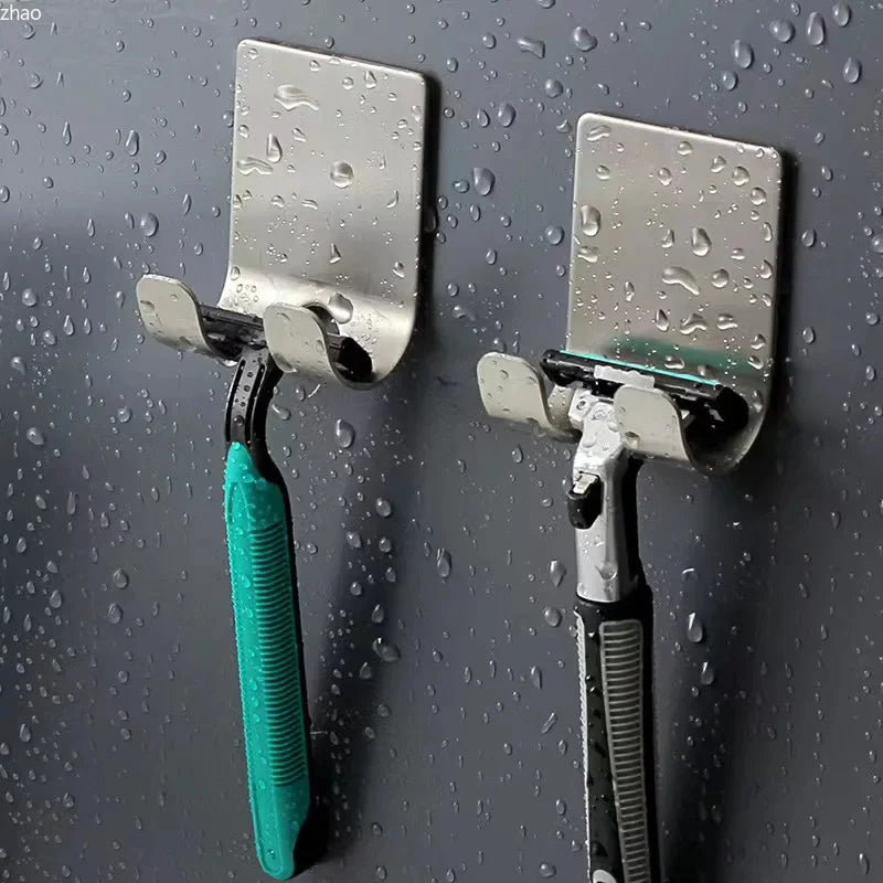 1pc Stainless Steel Razor Hook Wall Adhesive Shaving