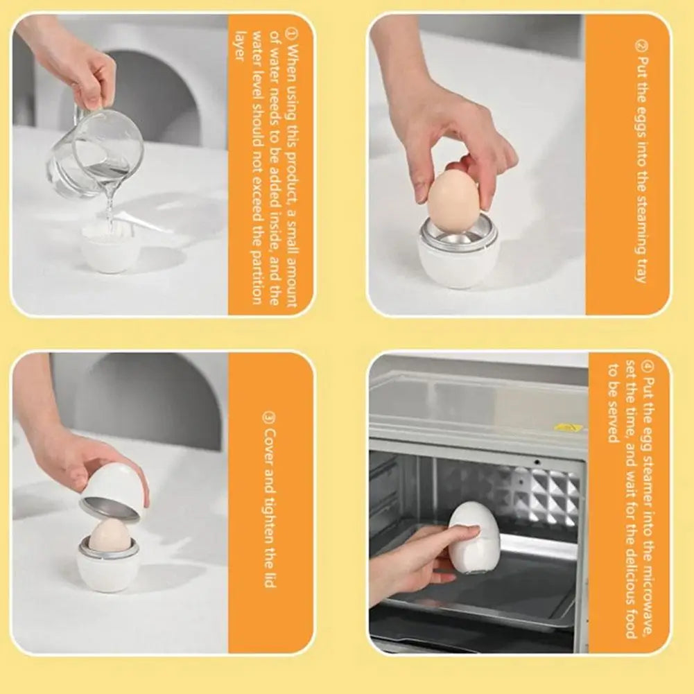 1/4 Eggs Microwave Egg Steamer Boiler Cooker Easy