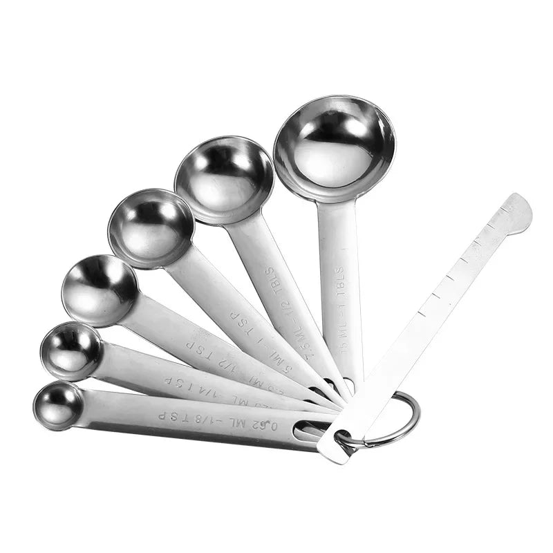 Stainless Steel Measuring Spoon 4/6/7/8 Scale Measuring Ruler