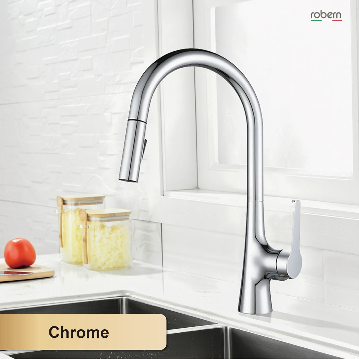 Aitana Modern Brushed Gold Faucet Handle Hole Ceramic