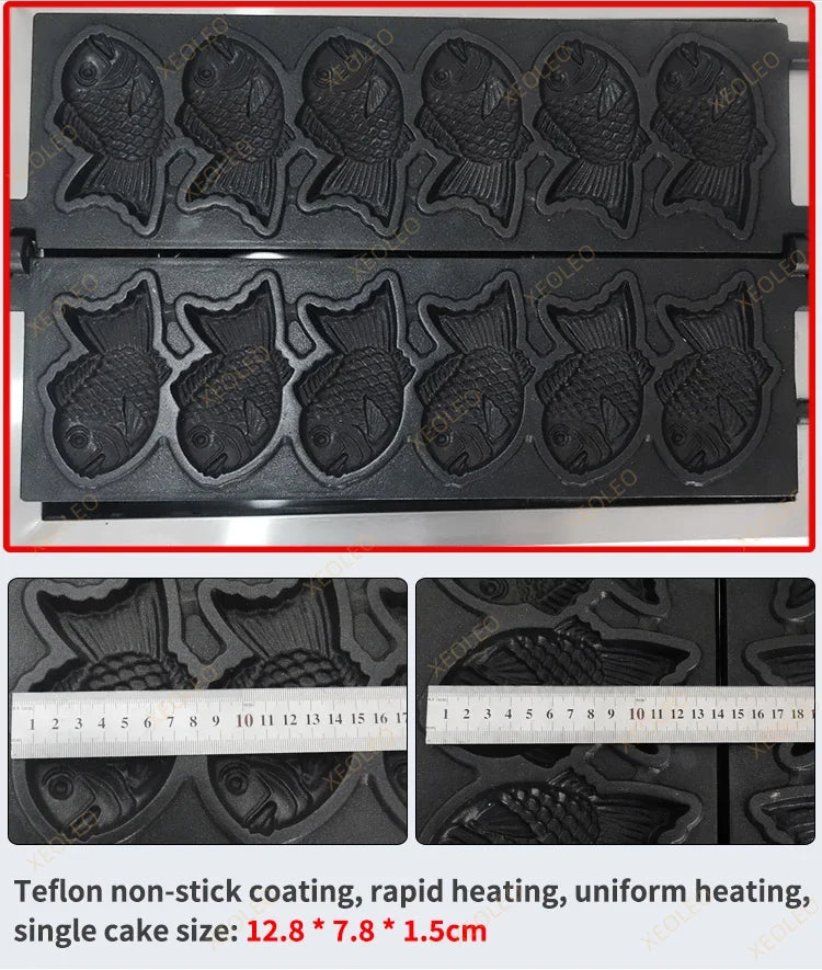 Xeoleo Taiyaki Maker Fish Waffle Machine Fish Cake