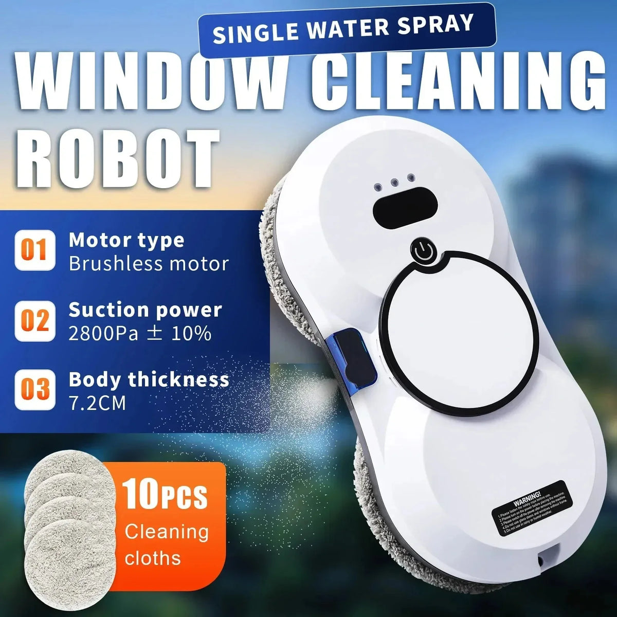 Water Spray Window Cleaning Robot Tank Smart Window
