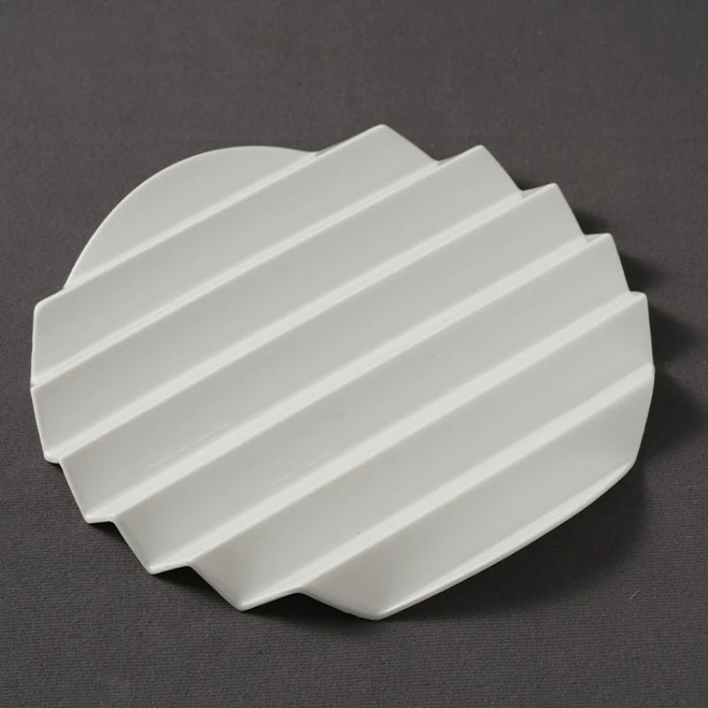 Ceramic Partition Dessert Plate Dish-Setting Of Supramolecular