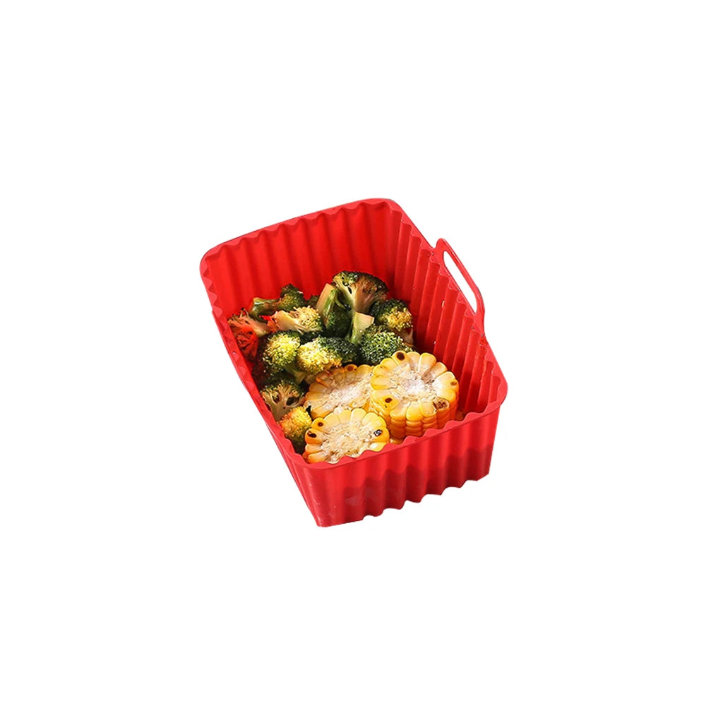 1pc Silicone Baking Tray Rectangular Air Fryer Silicone