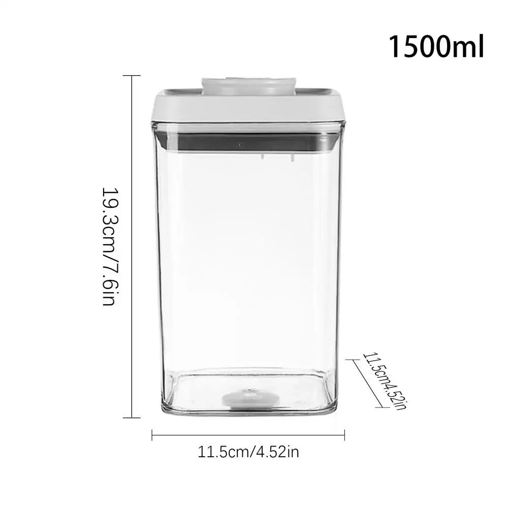 Cereal Container Airtight Jars Clear Stackable Sealed Jar