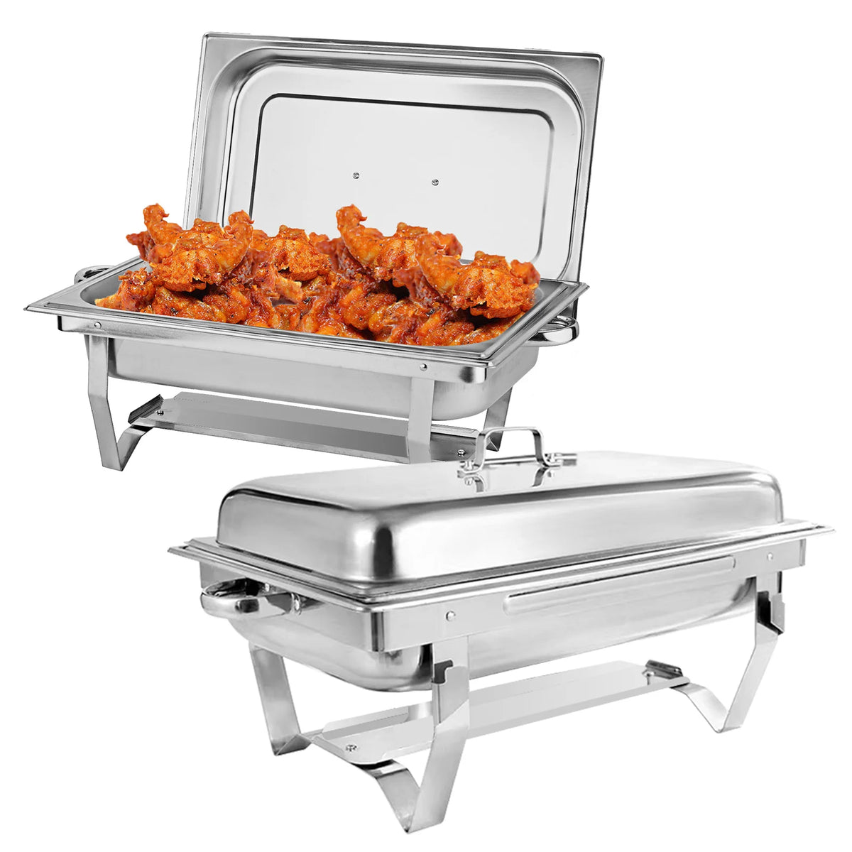 2/4/6pack Chafing Dish Buffet Stainless Steel 8qt Food
