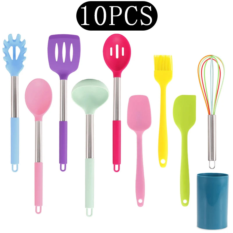 Black Non-Stick Silicone Kitchenware Cooking Utensils Cookware