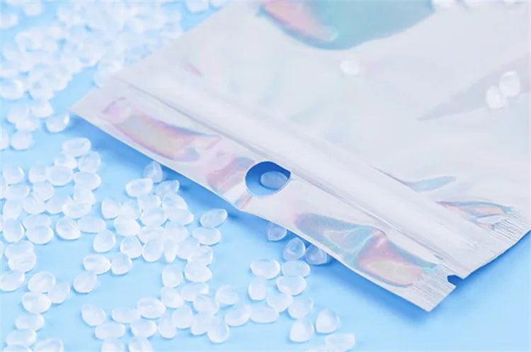 200pcs Resealable Translucent Holographic Storage Bag Hologram