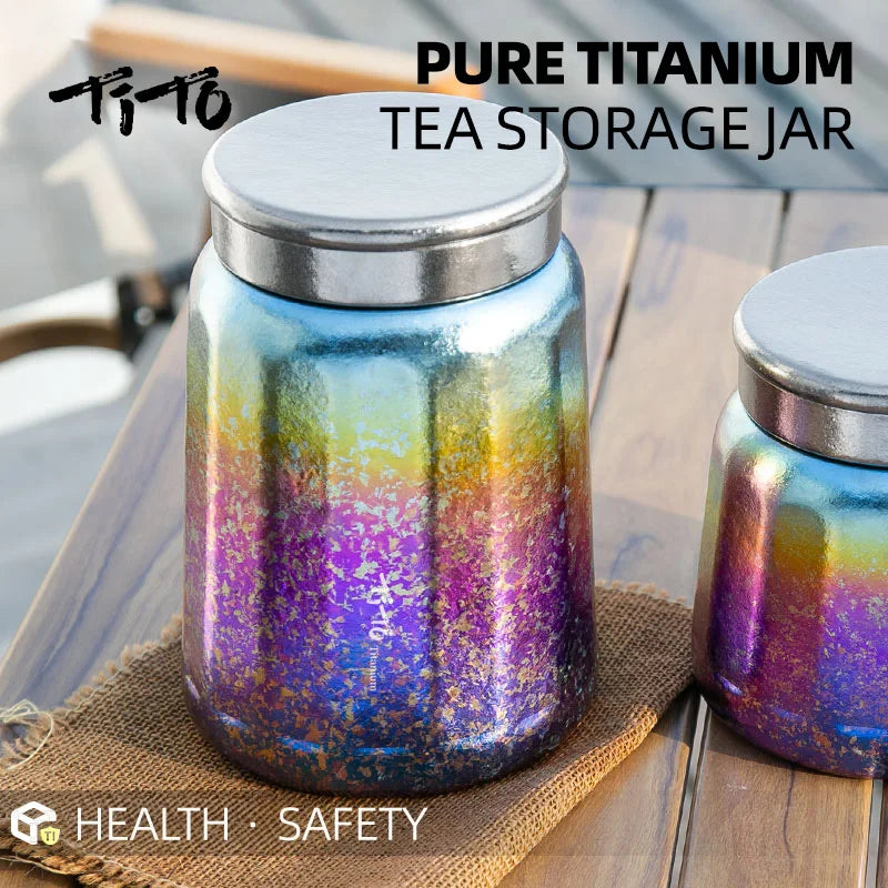 Tito Titanium Pure Titanium Tea Jar Large Storage