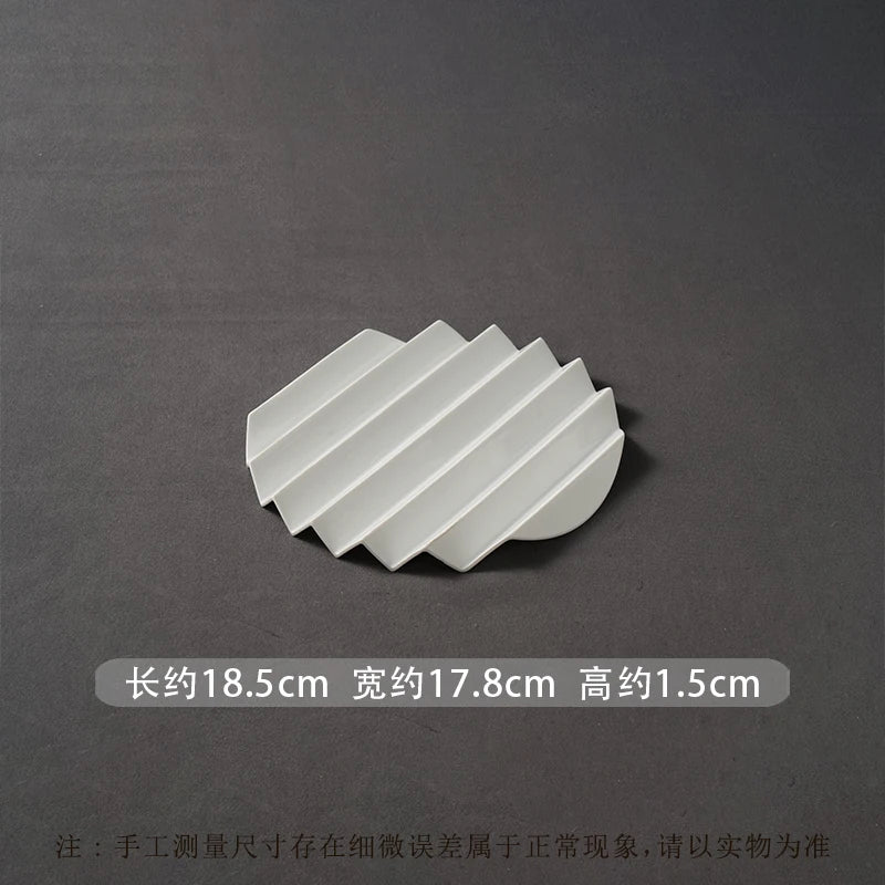Ceramic Partition Dessert Plate Dish-Setting Of Supramolecular
