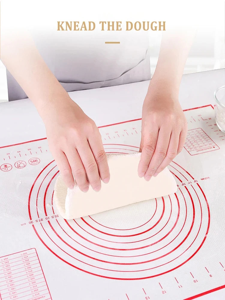 Black Red Kneading Dough Mat Silicone Baking Mat