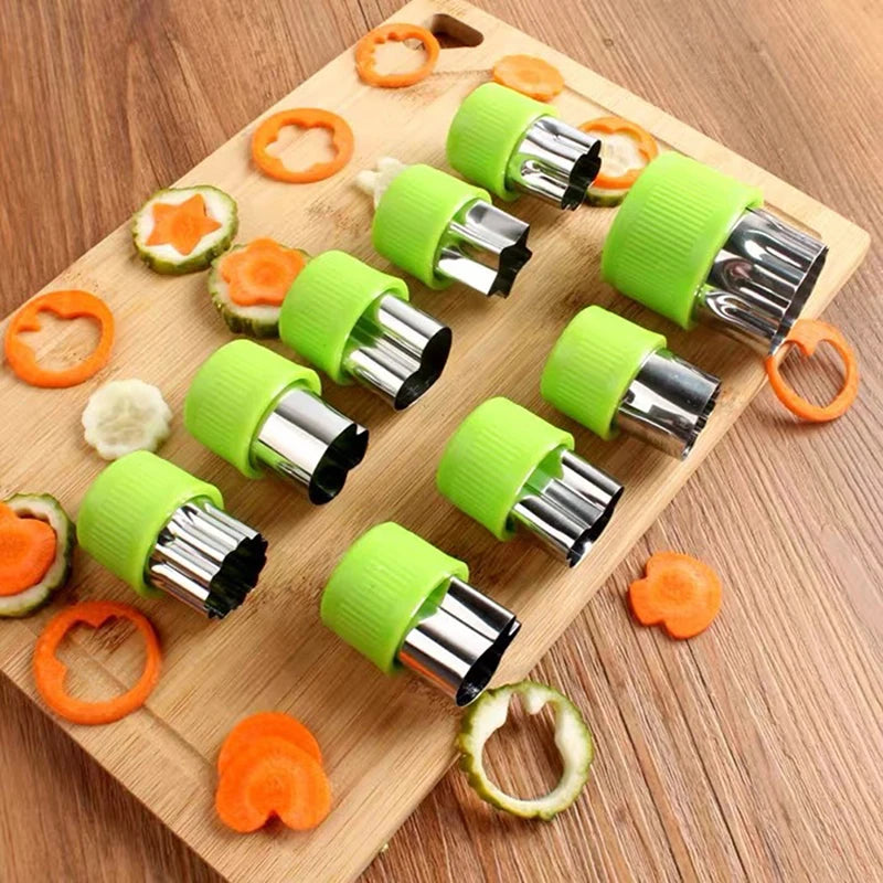 1set Multi-Style Vegetables Cookie Cutter Embossing Mould Cook