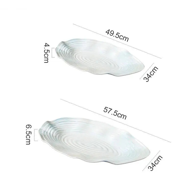 Irregular Ceramic Dinner Plate Restaurant Sashimi Seafood Fish