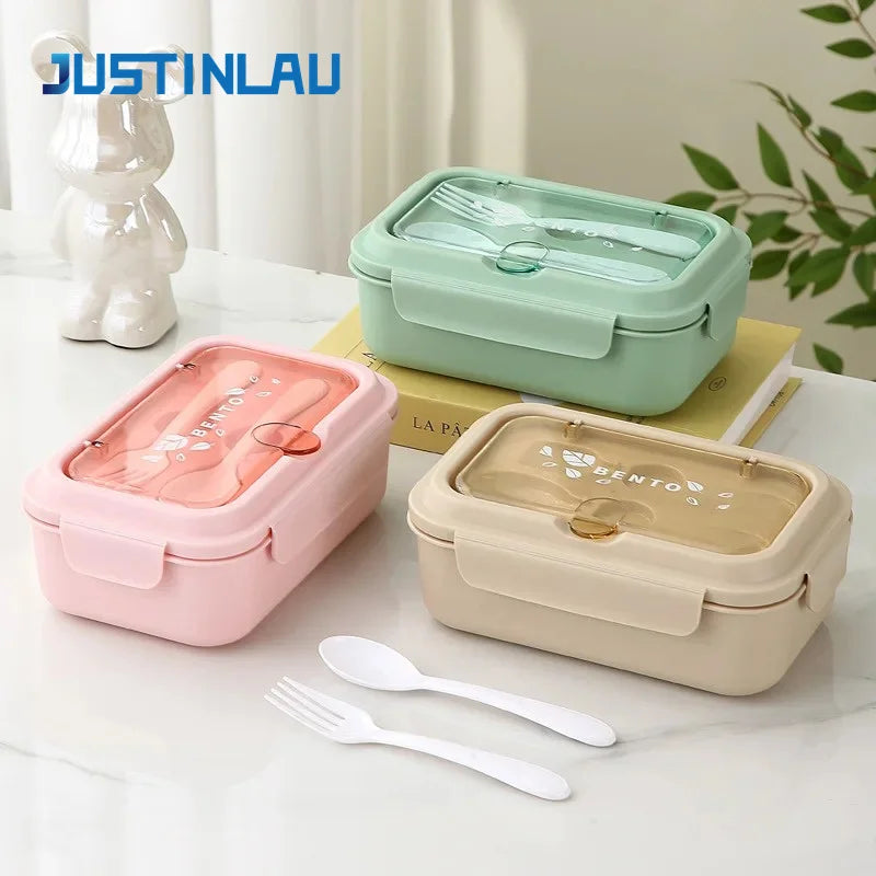 Lunch Box Children School Office Bento Box Compartment